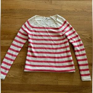 Women's Old Navy Striped Pink Sweater Size Small Cute